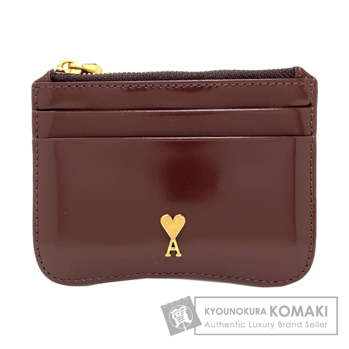 SELECT GOODS Ami Paris Zip Card Case Card Case Leather Ladies [Used]