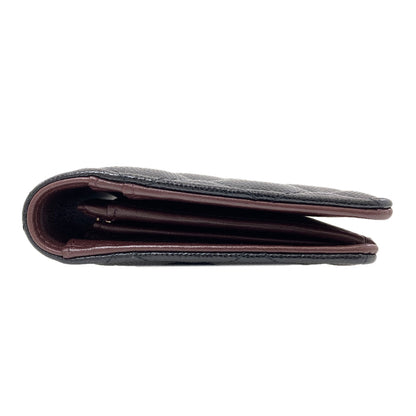 CHANEL COCO Mark Matelasse GoldHardware Long wallet (with coin pocket) Grained Calfskin Skin Ladies [Used]