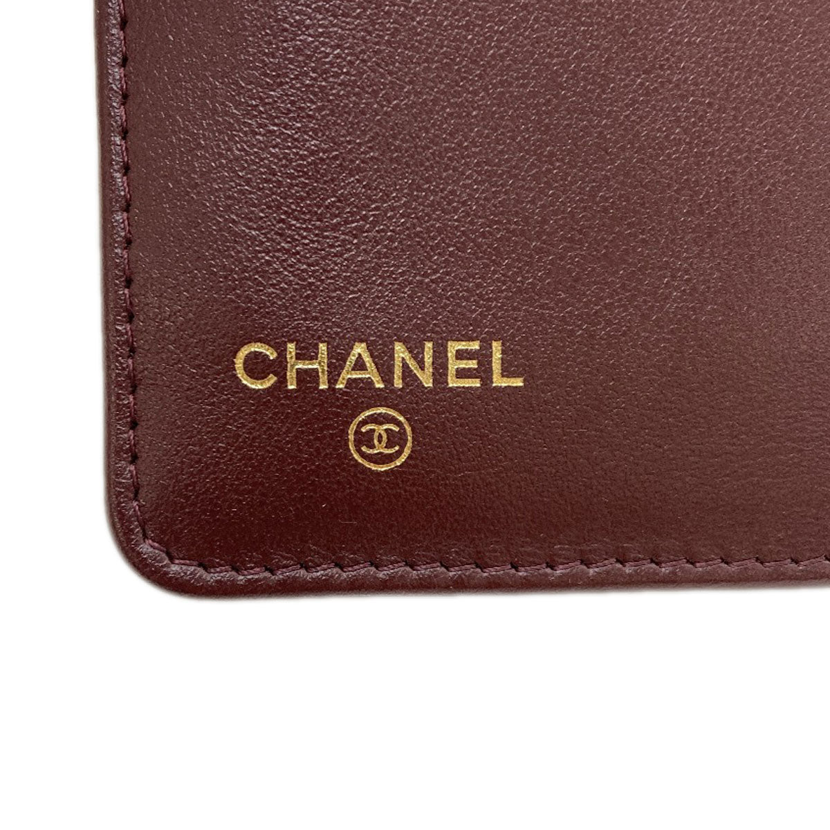 CHANEL COCO Mark Matelasse GoldHardware Long wallet (with coin pocket) Grained Calfskin Skin Ladies [Used]