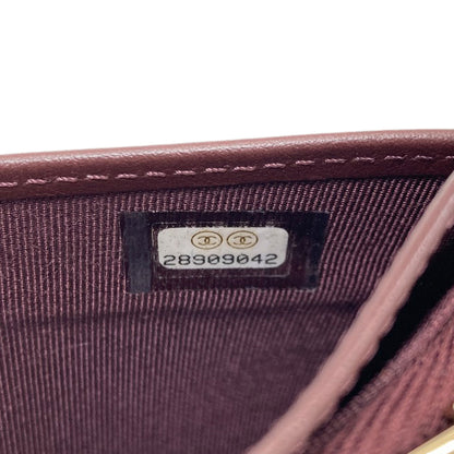 CHANEL COCO Mark Matelasse GoldHardware Long wallet (with coin pocket) Grained Calfskin Skin Ladies [Used]