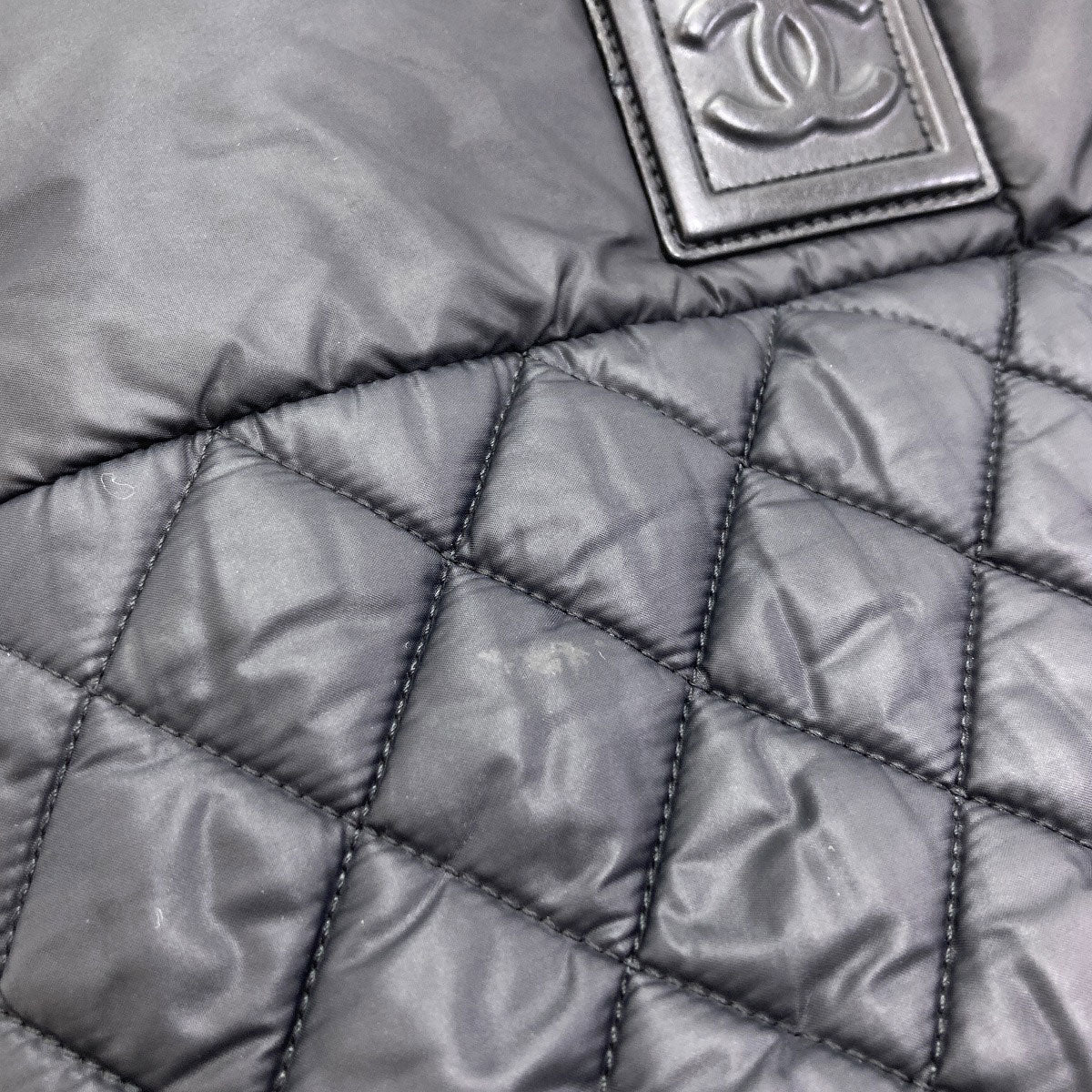 CHANEL Coco Cocoon GM SilverHardware Tote Bag Nylon Ladies [Used]