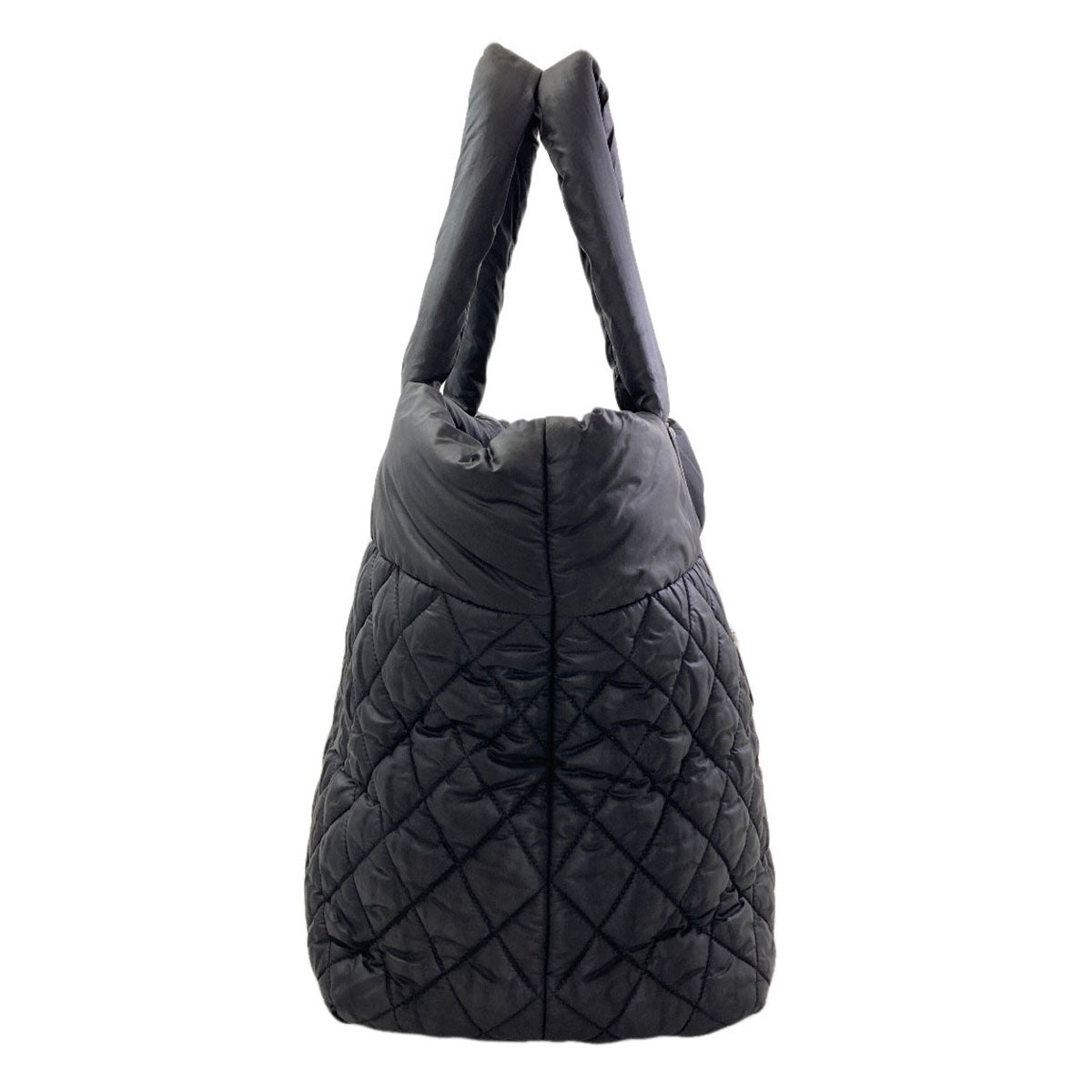 CHANEL Coco Cocoon GM SilverHardware Tote Bag Nylon Ladies [Used]