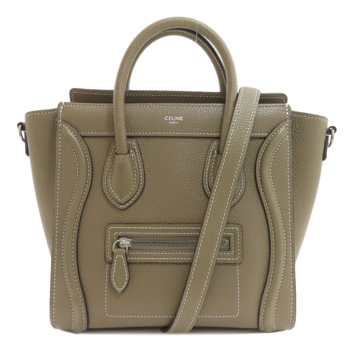 CELINE Luggage Nano 2WAY Handbag Calf Ladies [Used]