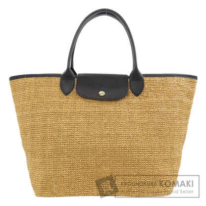 Longchamp Le Pliage Basket Bag Tote Bag Leather Straw-like materialLadies [Used]