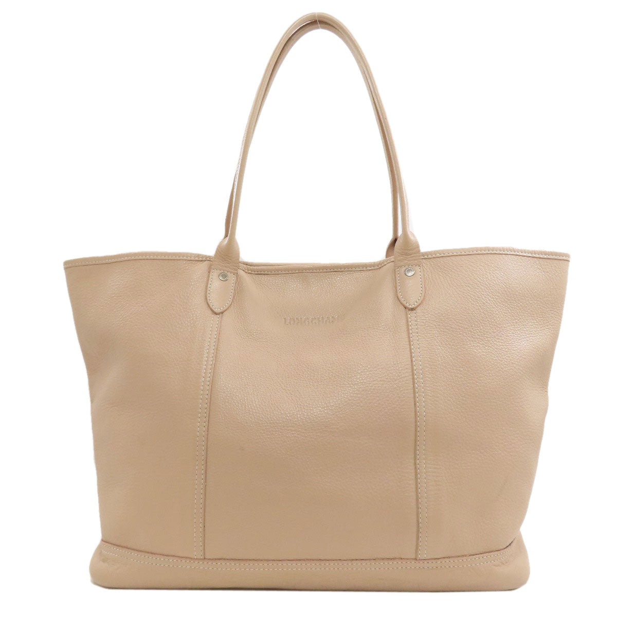 Longchamp logo Tote Bag Leather Ladies [Used]