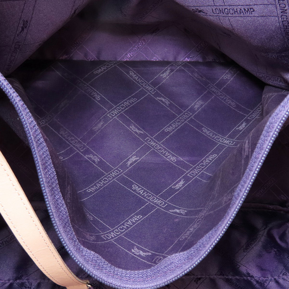 Longchamp logo Tote Bag Leather Ladies [Used]