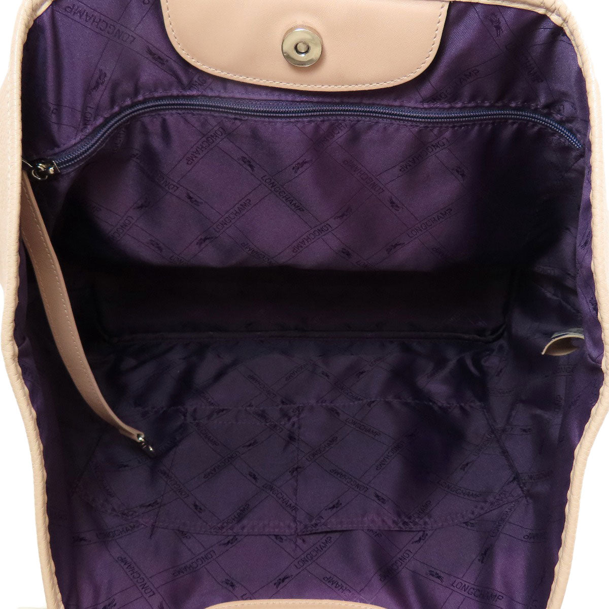 Longchamp logo Tote Bag Leather Ladies [Used]