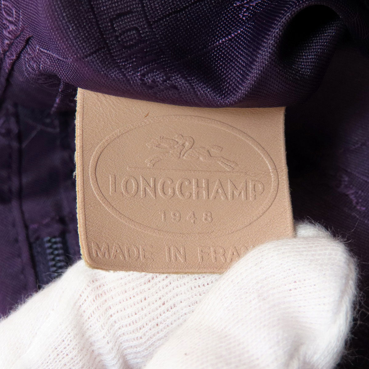 Longchamp logo Tote Bag Leather Ladies [Used]