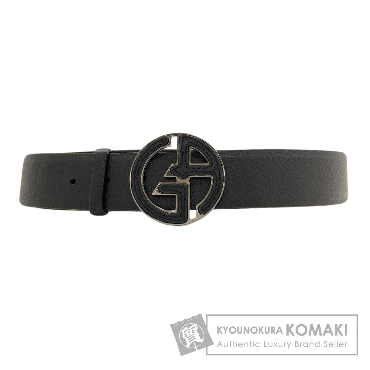 Giorgio Armani GA logo belt Leather mens [Used]