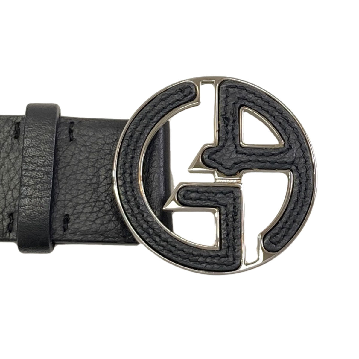 Giorgio Armani GA logo belt Leather mens [Used]