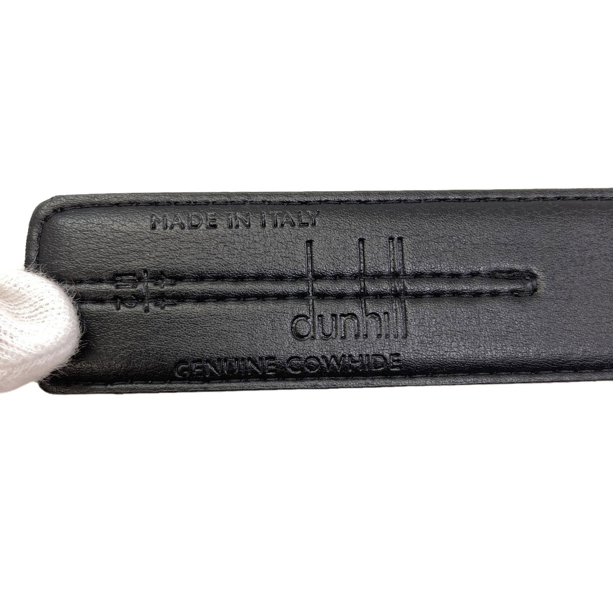 Dunhill logo belt Leather mens [Used]