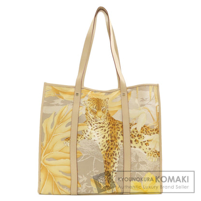 Salvatore Ferragamo Leopard Tote Bag Canvas Ladies [Used]