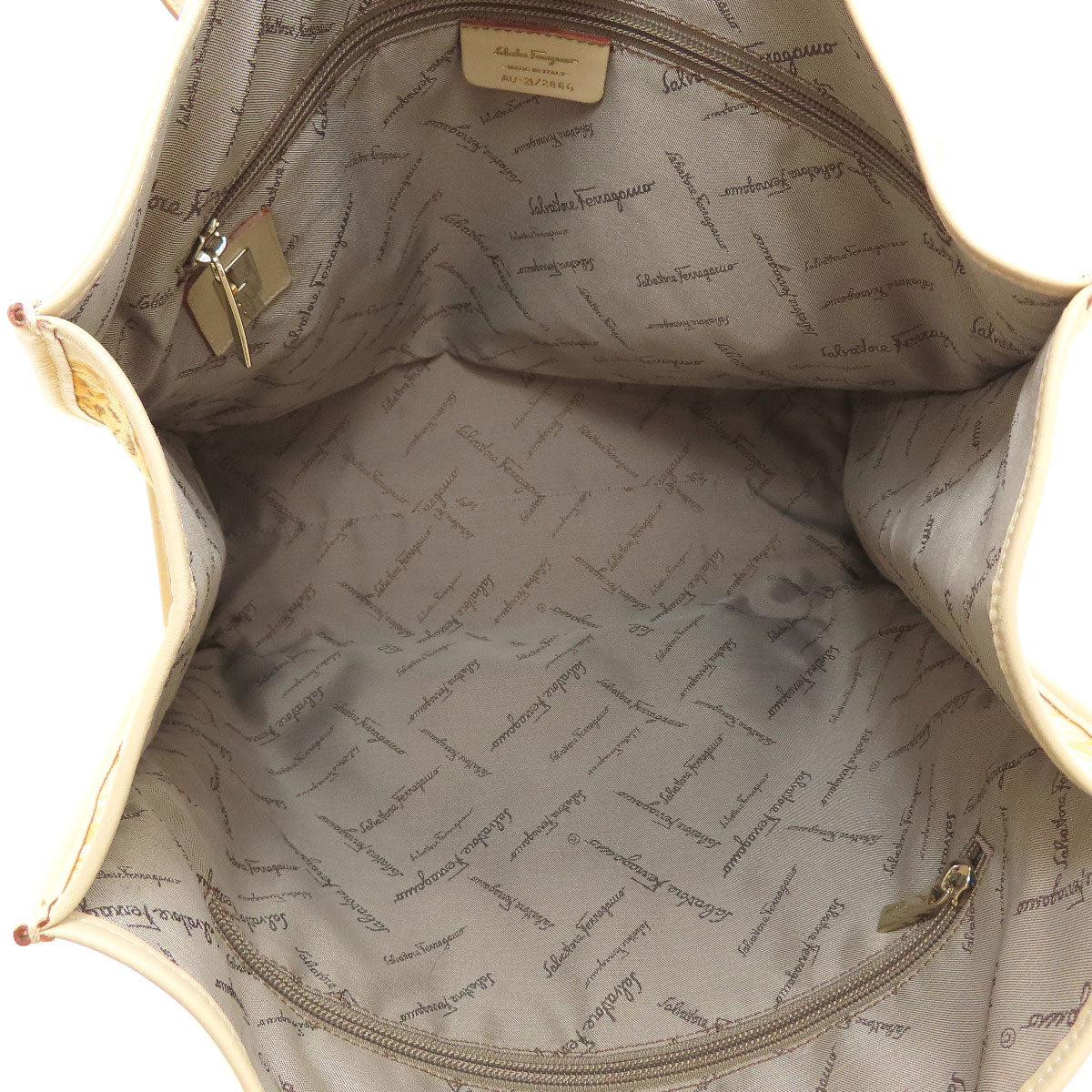 Salvatore Ferragamo Leopard Tote Bag Canvas Ladies [Used]