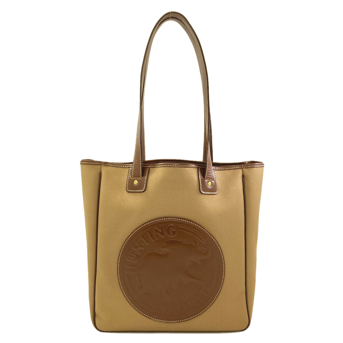HUNTING WORLD logo Tote Bag Canvas LeatherLadies [Used]