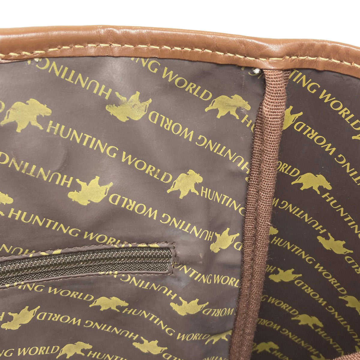 HUNTING WORLD logo Tote Bag Canvas LeatherLadies [Used]