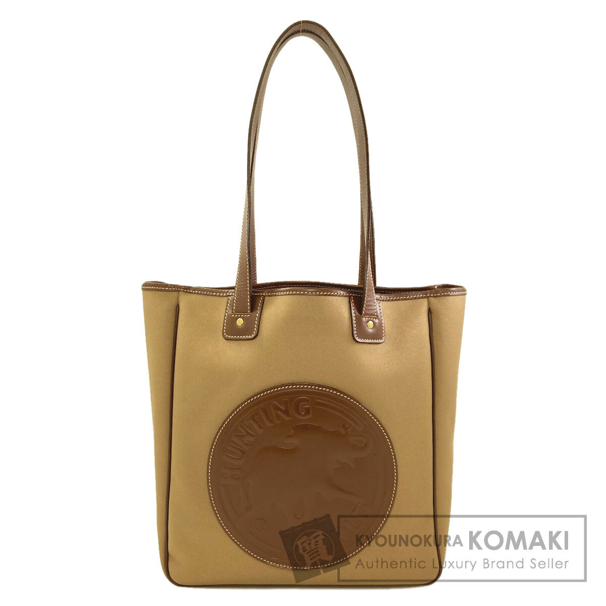 HUNTING WORLD logo Tote Bag Canvas LeatherLadies [Used]