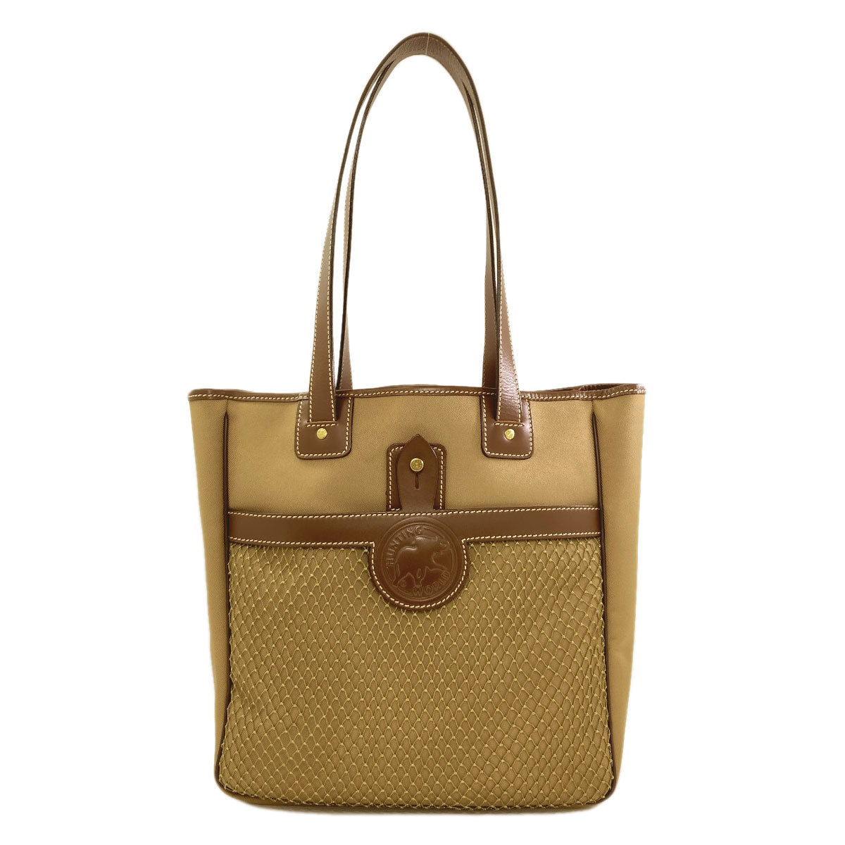HUNTING WORLD logo Tote Bag Canvas LeatherLadies [Used]