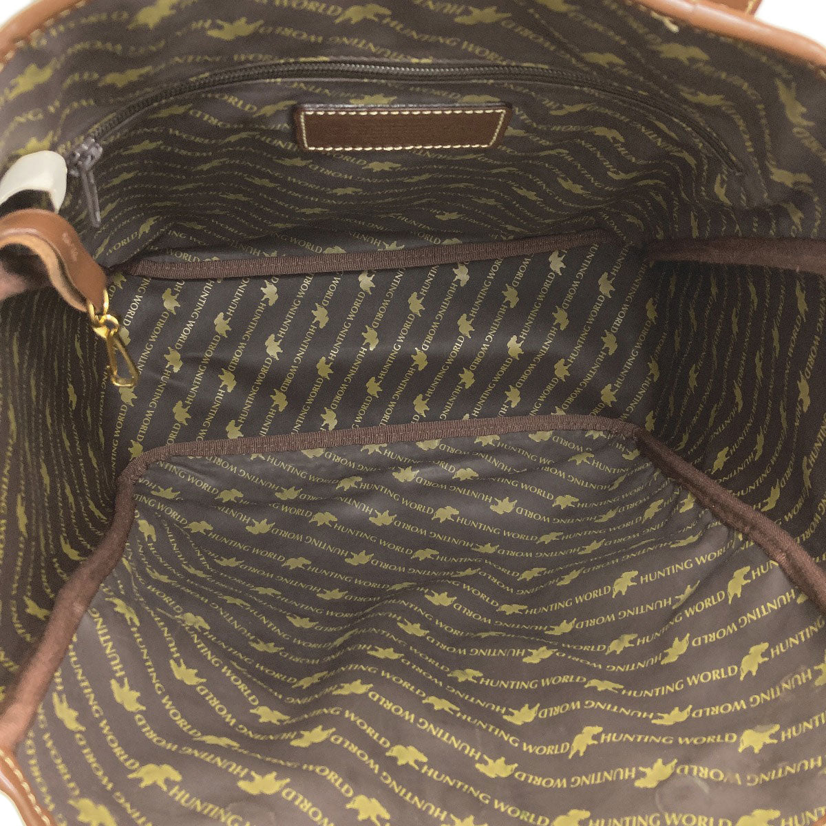 HUNTING WORLD logo Tote Bag Canvas LeatherLadies [Used]