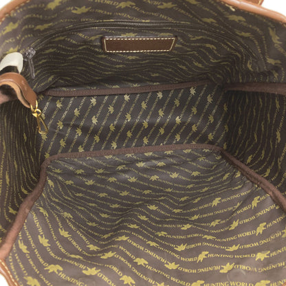 HUNTING WORLD logo Tote Bag Canvas LeatherLadies [Used]