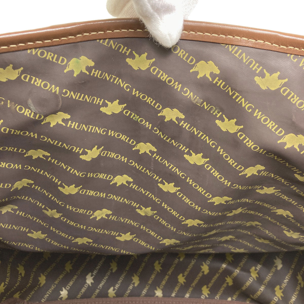 HUNTING WORLD logo Tote Bag Canvas LeatherLadies [Used]