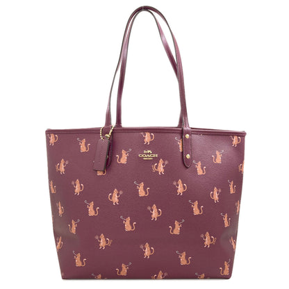 COACH F80232 Reversible Cat Tote Bag PVC Ladies [Used]
