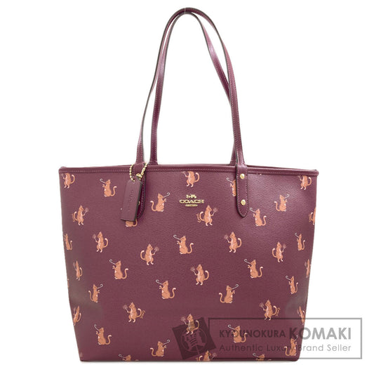 COACH F80232 Reversible Cat Tote Bag PVC Ladies [Used]
