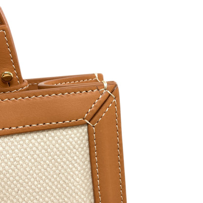 CELINE Vertical Cabas 2WAY Handbag Canvas CalfLadies [Used]