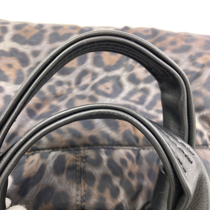 MONCLER Leopard pattern Handbag Nylon Ladies [Used]