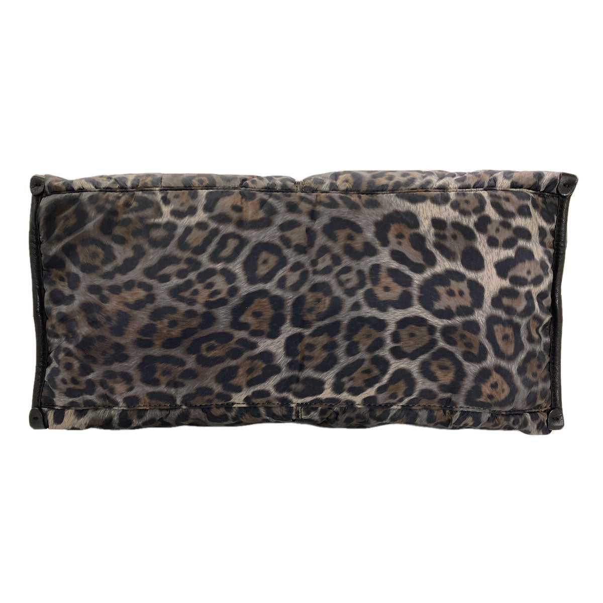 MONCLER Leopard pattern Handbag Nylon Ladies [Used]