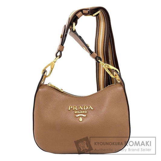 PRADA logo Shoulder Bag Leather Ladies [Used]