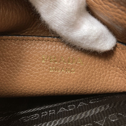 PRADA logo Shoulder Bag Leather Ladies [Used]