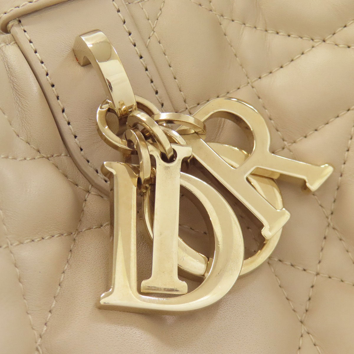 CHRISTIAN DIOR Toujours Macrocannage Handbag Calf Ladies [Used]