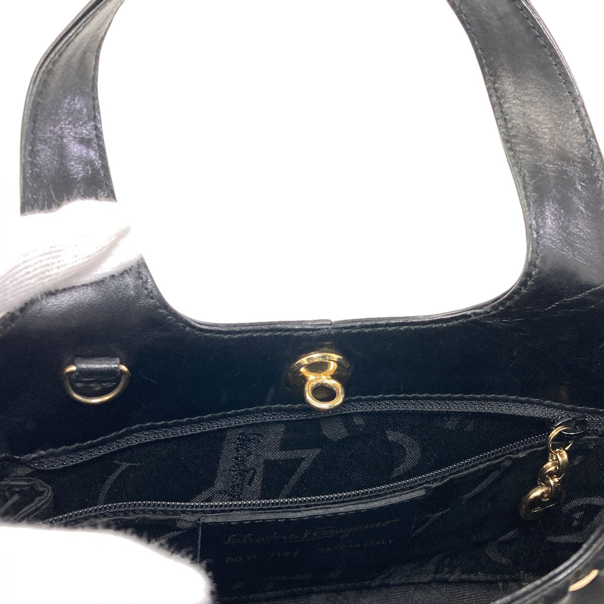 Salvatore Ferragamo Stitch 2WAY Handbag Leather Ladies [Used]