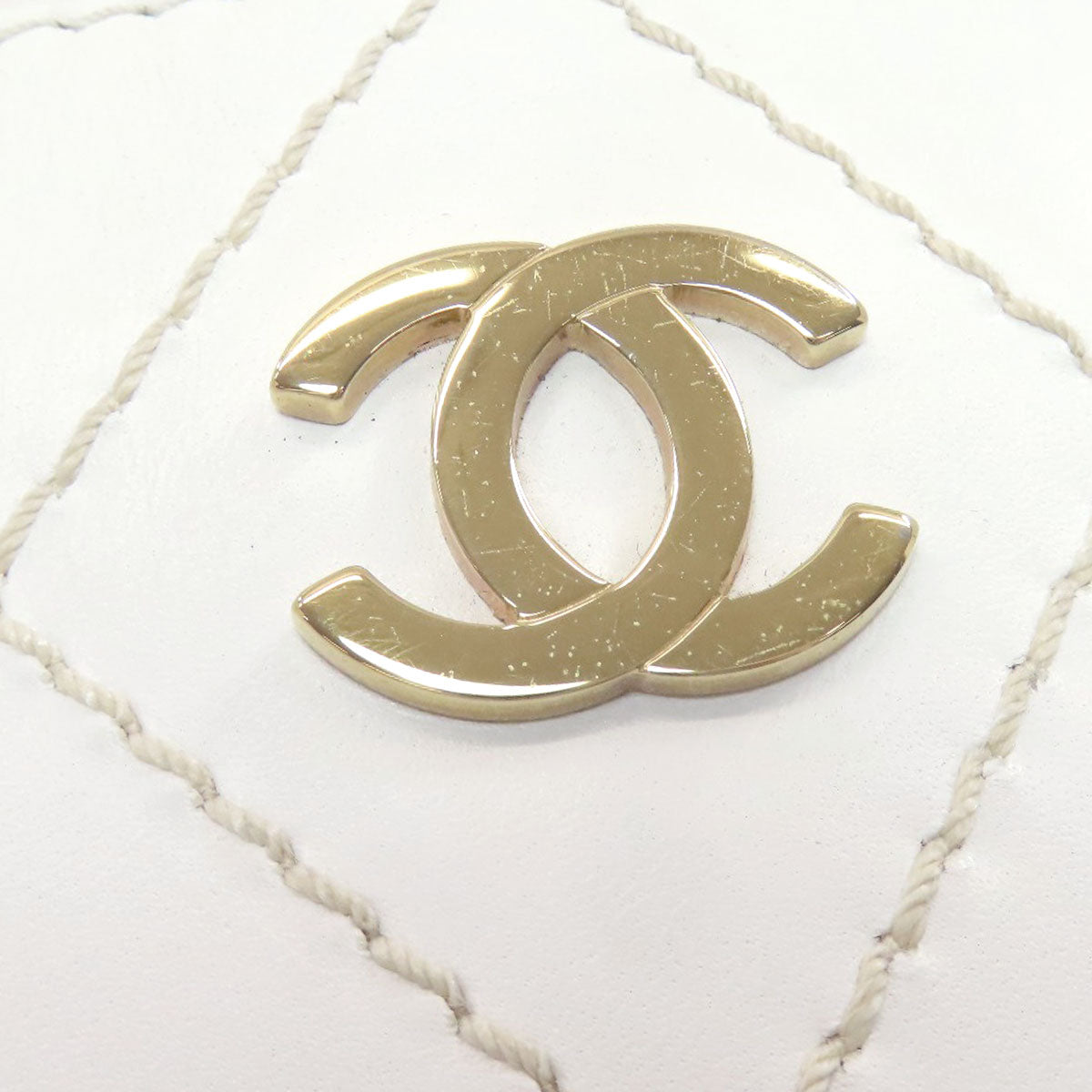 CHANEL Wild Stitch GoldHardware Tote Bag Calf Ladies [Used]
