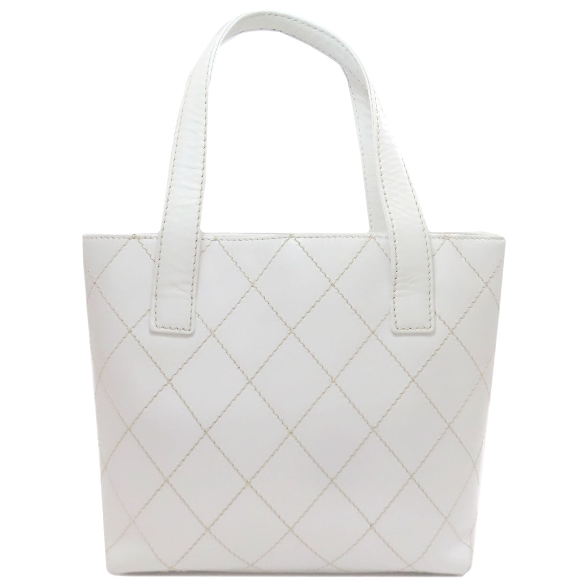 CHANEL Wild Stitch GoldHardware Tote Bag Calf Ladies [Used]