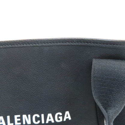BALENCIAGA 339933 NAVY CABAS Handbag Leather Ladies [Used]