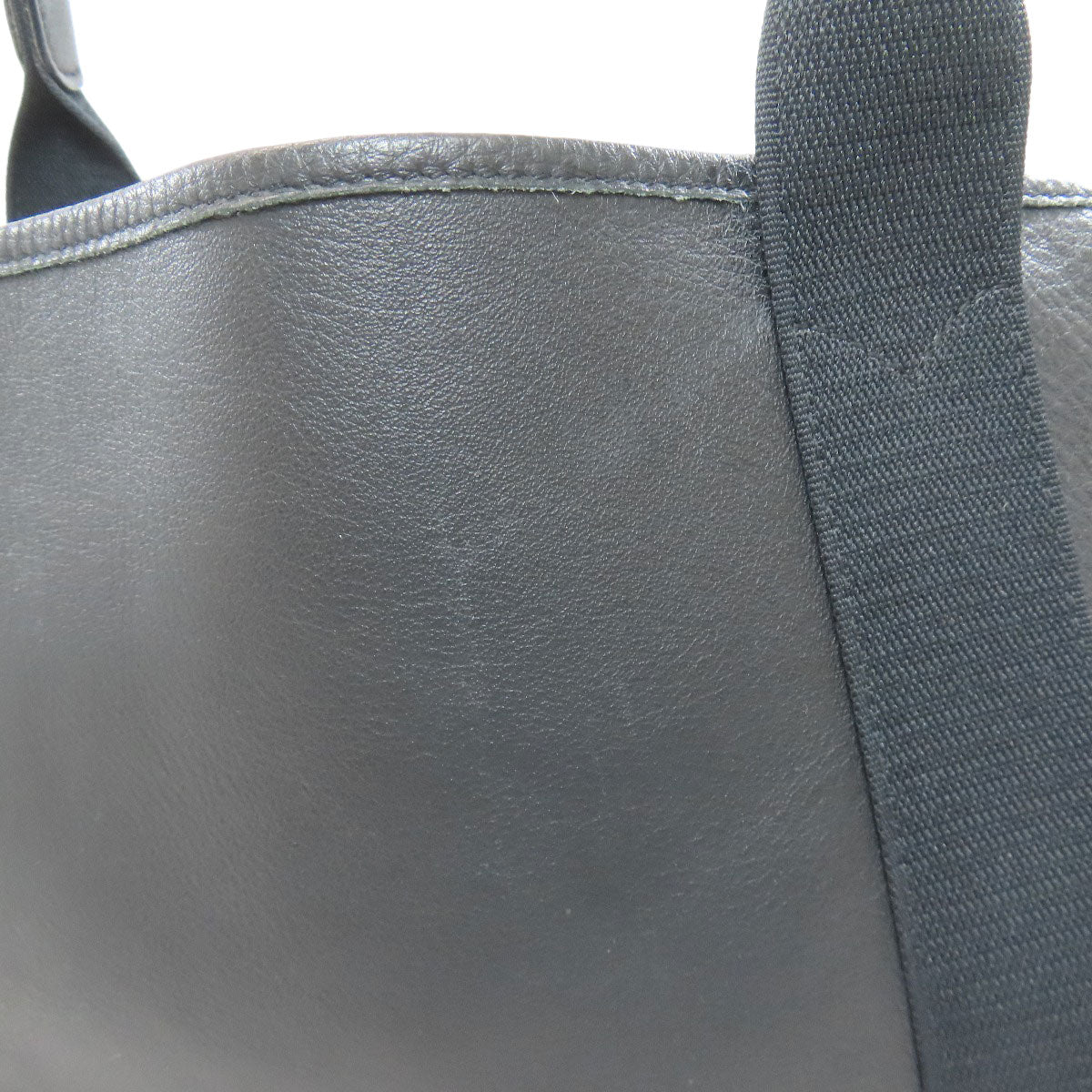 BALENCIAGA 339933 NAVY CABAS Handbag Leather Ladies [Used]