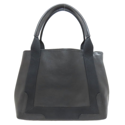 BALENCIAGA 339933 NAVY CABAS Handbag Leather Ladies [Used]