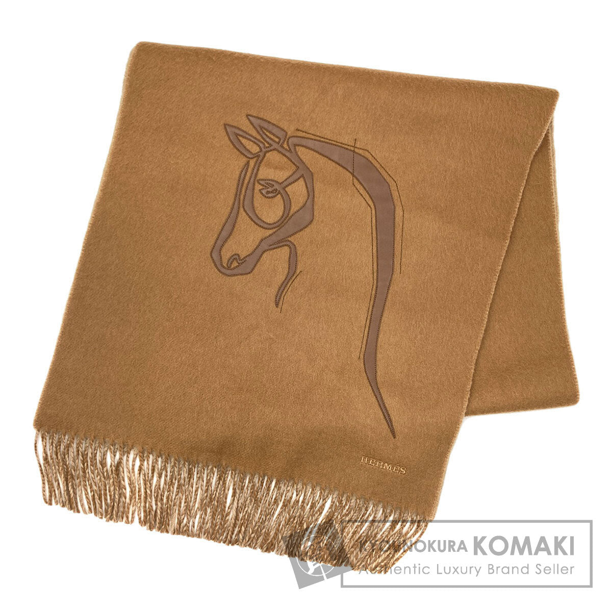 HERMES Cheval au Tré Scarf Cashmere Ladies [Used]