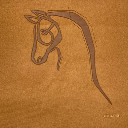 HERMES Cheval au Tré Scarf Cashmere Ladies [Used]
