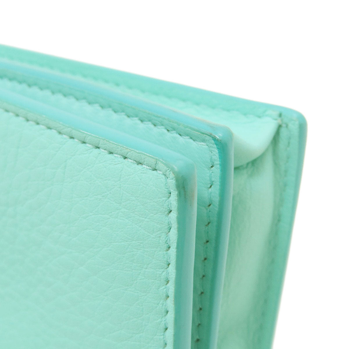 TIFFANY&Co. Vertical Fold Color Block Card Case Leather Ladies [Used]