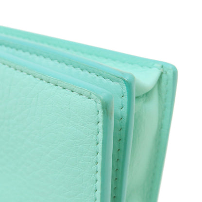 TIFFANY&Co. Vertical Fold Color Block Card Case Leather Ladies [Used]