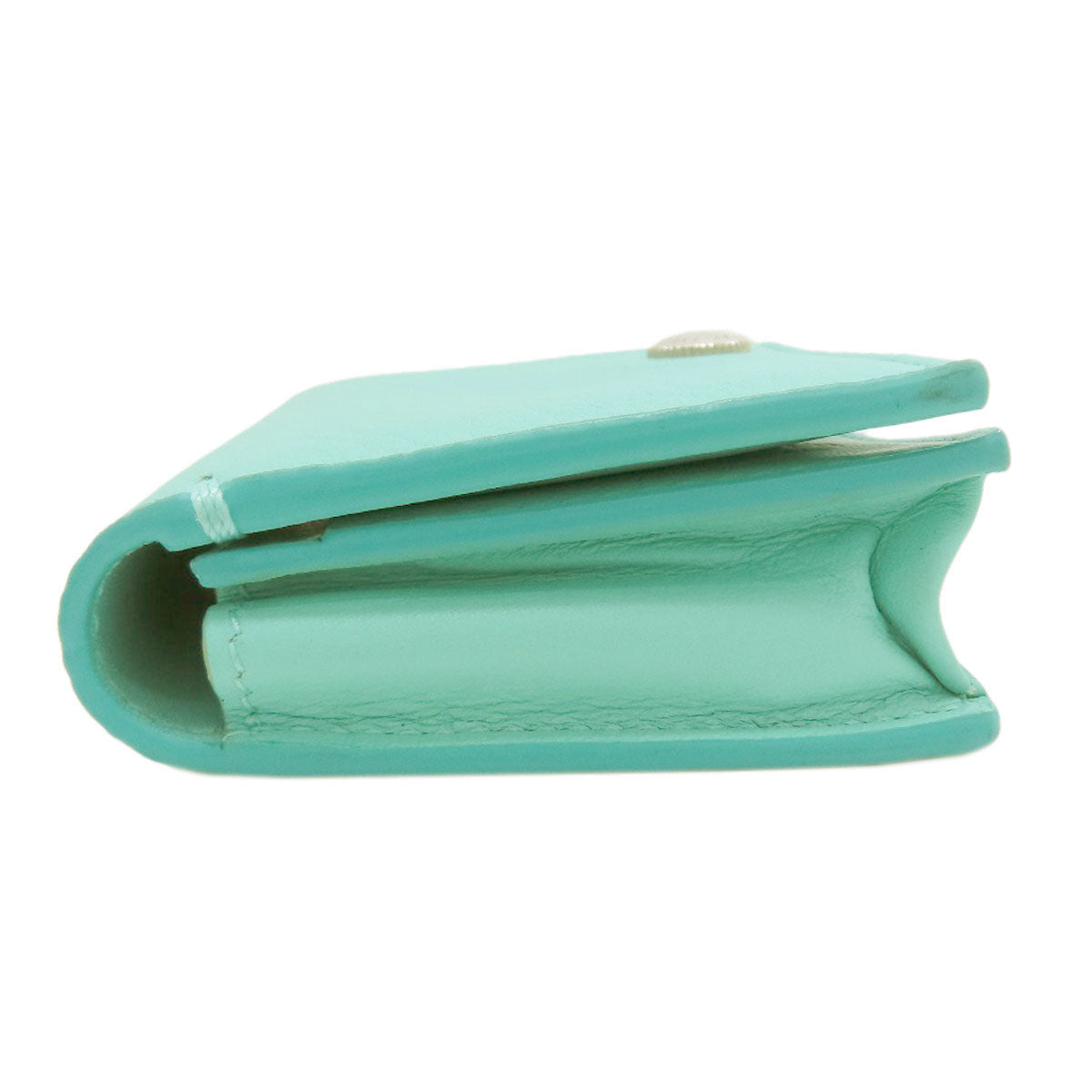 TIFFANY&Co. Vertical Fold Color Block Card Case Leather Ladies [Used]