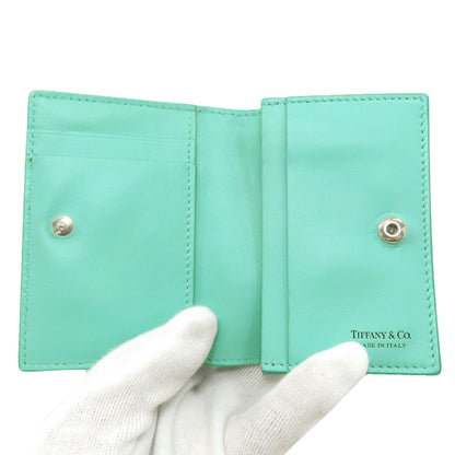 TIFFANY&Co. Vertical Fold Color Block Card Case Leather Ladies [Used]