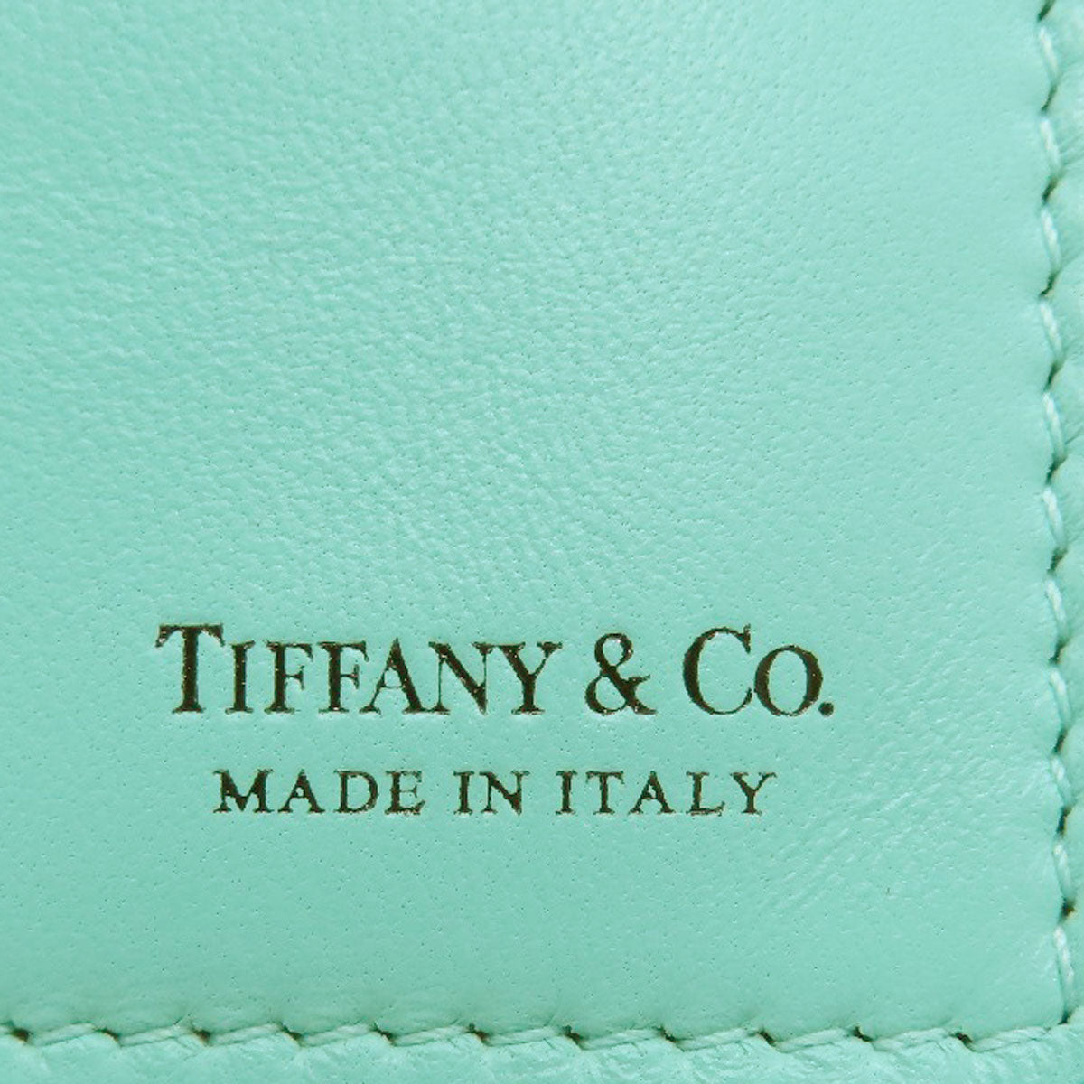 TIFFANY&Co. Vertical Fold Color Block Card Case Leather Ladies [Used]