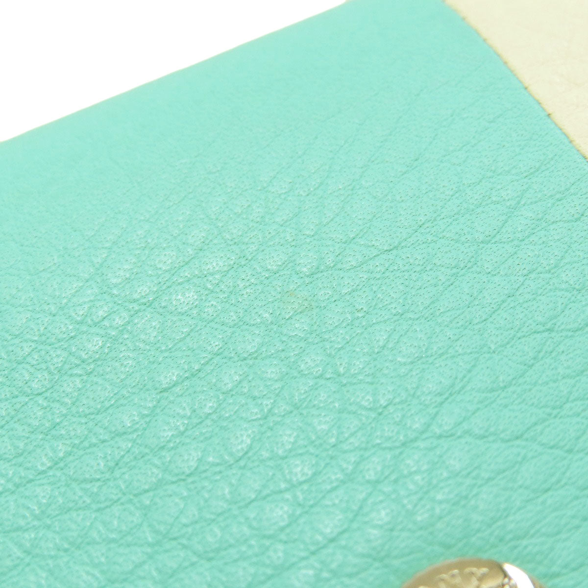 TIFFANY&Co. Vertical Fold Color Block Card Case Leather Ladies [Used]
