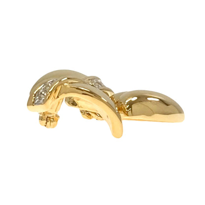 NINA RICCI Ribbon heart Brooch Metal Ladies [Used]