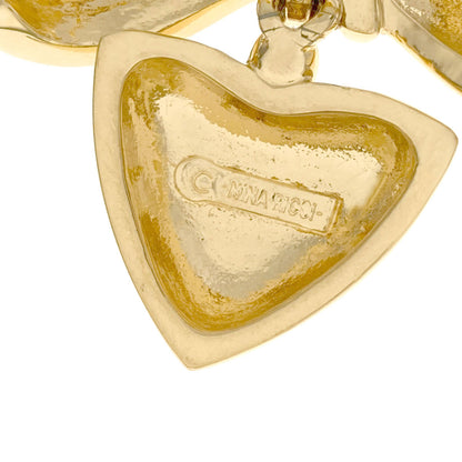 NINA RICCI Ribbon heart Brooch Metal Ladies [Used]