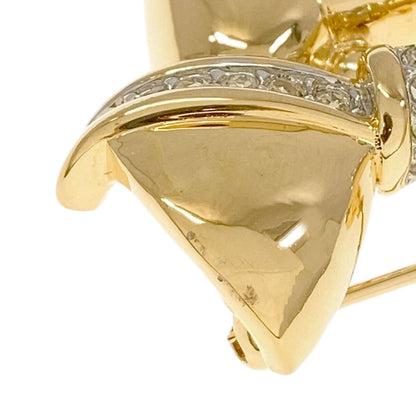 NINA RICCI Ribbon heart Brooch Metal Ladies [Used]