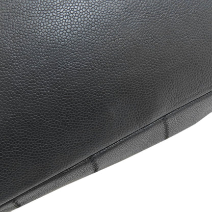 CHANEL Choco Bar SilverHardware Tote Bag Grained Calfskin Skin Ladies [Used]